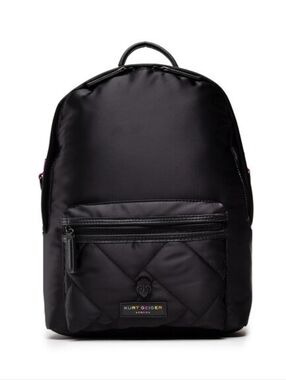 Kurt Geiger Black Quilted Nylon Backpack